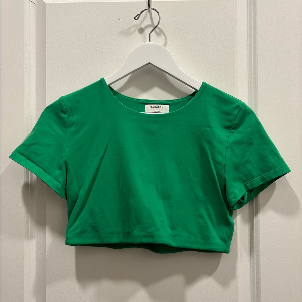 Babaton Vibrant Green Cropped Tee